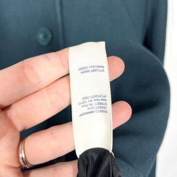 Rebecca Minkoff Teal Blue 'Pierre' Double Breasted Cape Coat Women’s Size XS - Picture 7 of 11